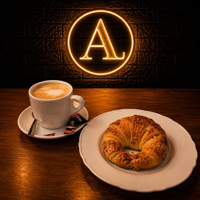 Cruasán de Cereales y Café con Leche